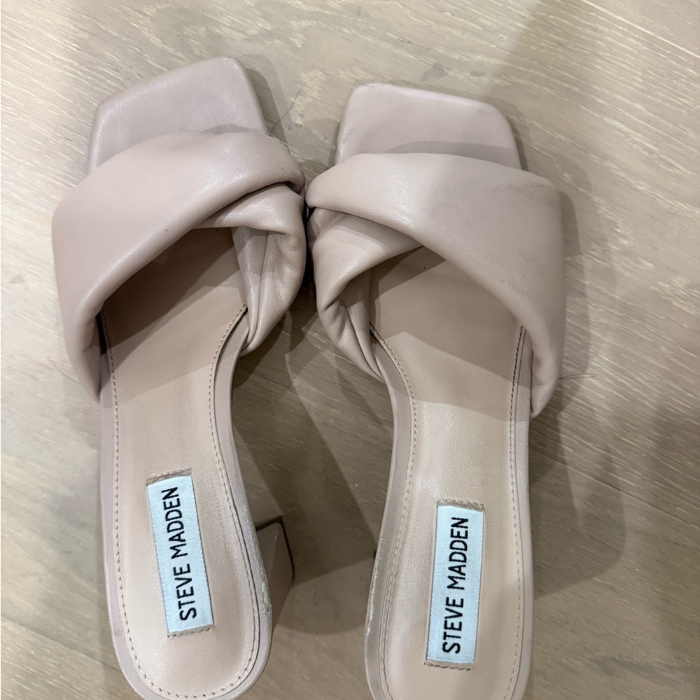 Steve Madden Blush Twisted Cross-Band Slide Mules